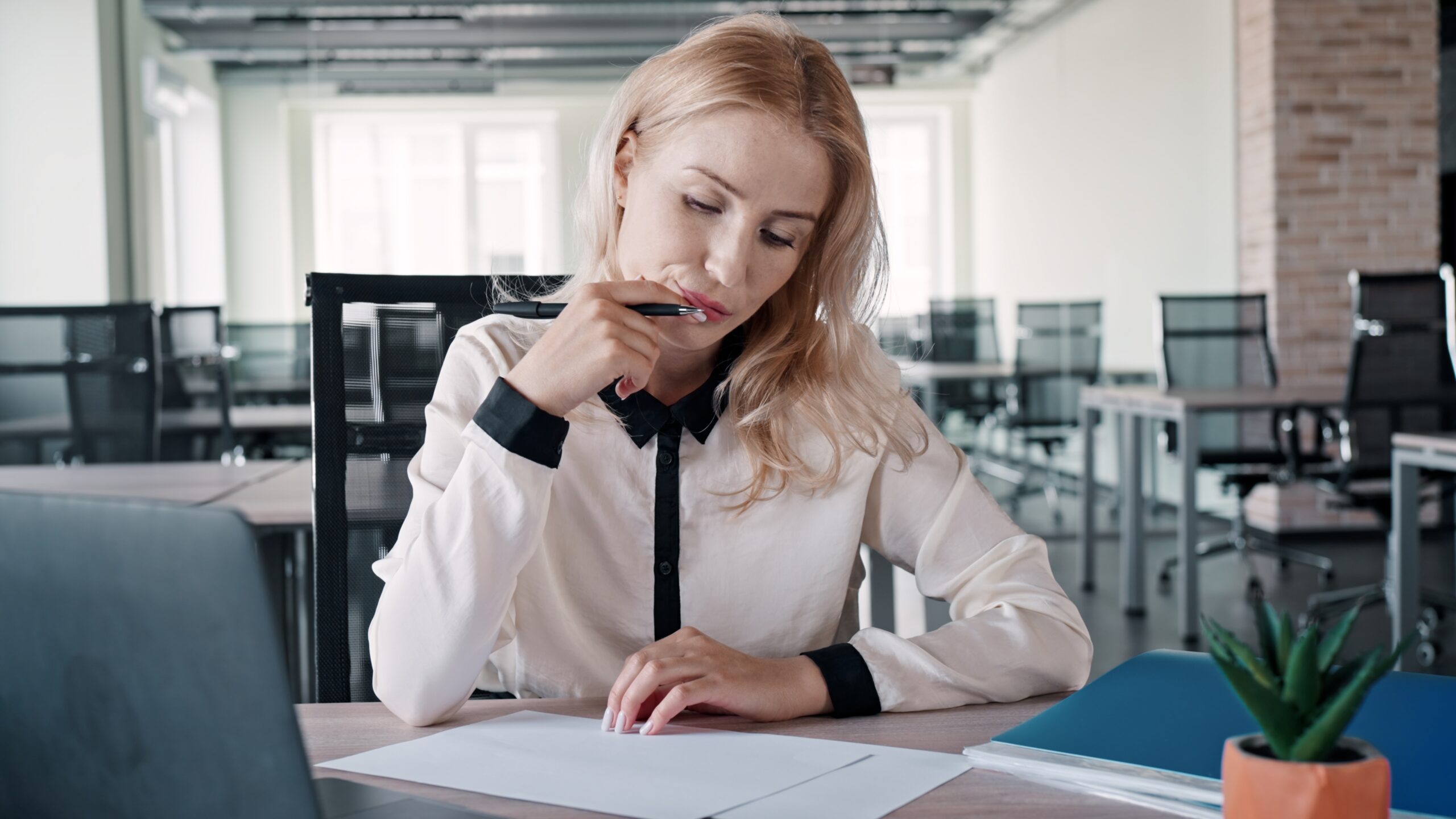 Woman deciding if she wants a career in direct sales